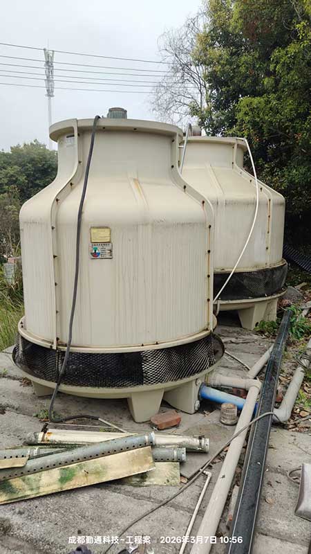 四川内江冷却塔维修现场