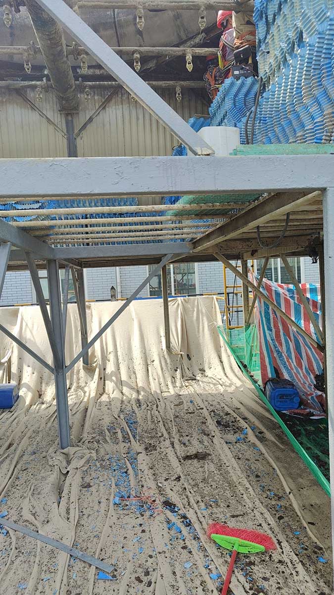 四川成都新津冷却塔维修钢构加固