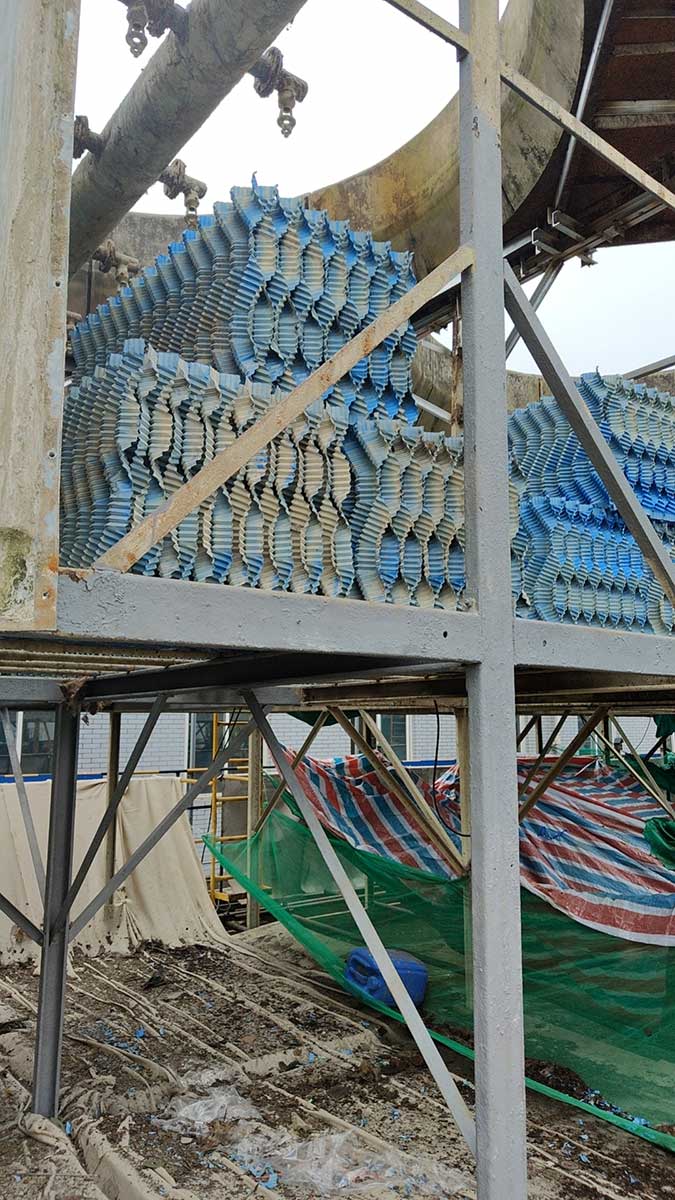 四川成都新津冷却塔维修钢构加固